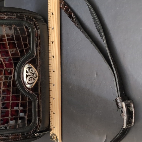 Brighton Eve Delight Women's Black/Brown Leather Small Crossbody Bag. - Picture 16 of 16